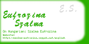 eufrozina szalma business card